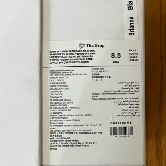 NIB The Drop Brianna Ruched Cross Strap Flat Sandal Size 8.5 - Picture 8 of 10